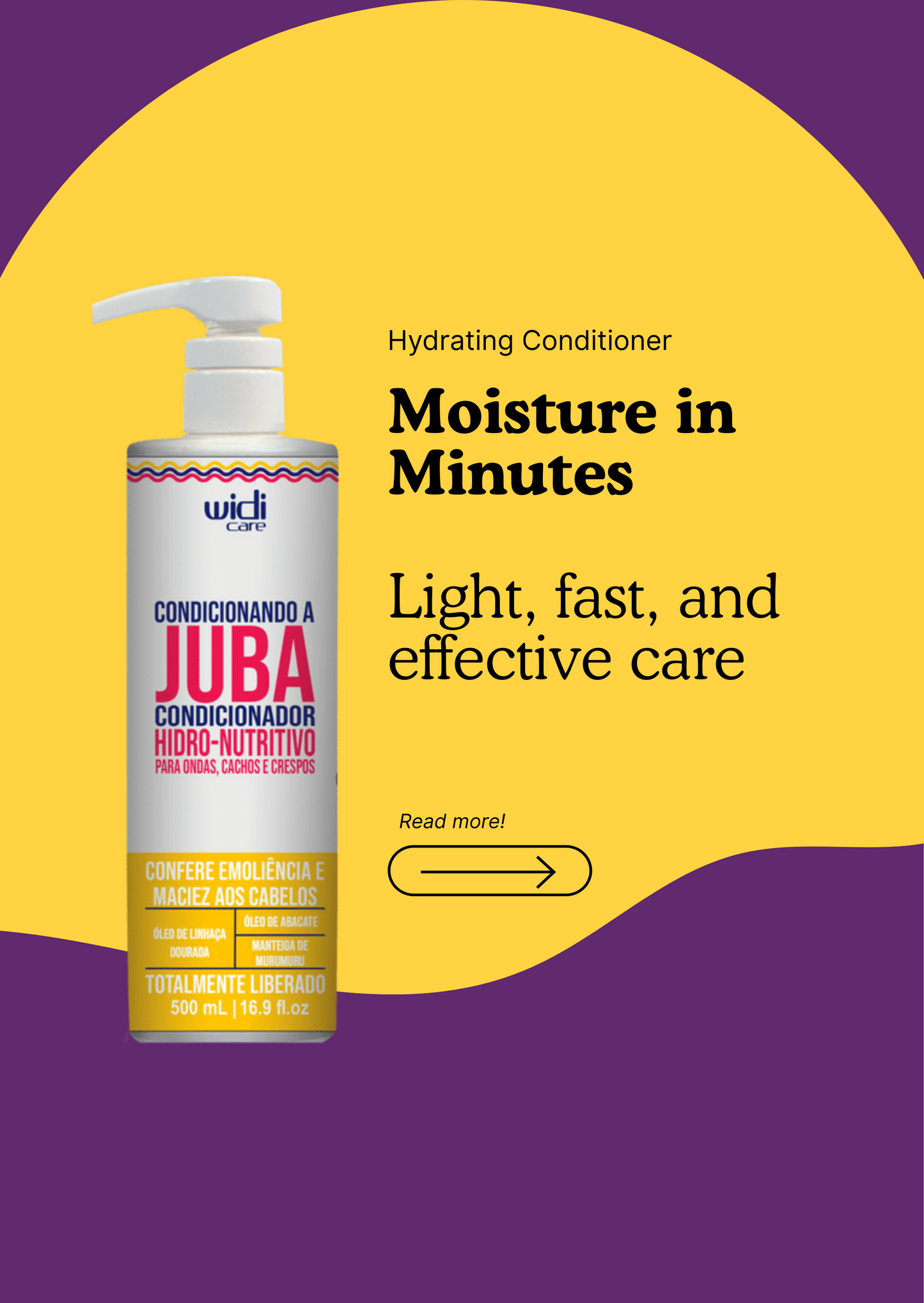 Widi Care Condicionando a Juba – Hydro-Nutritive Conditioner 500ml