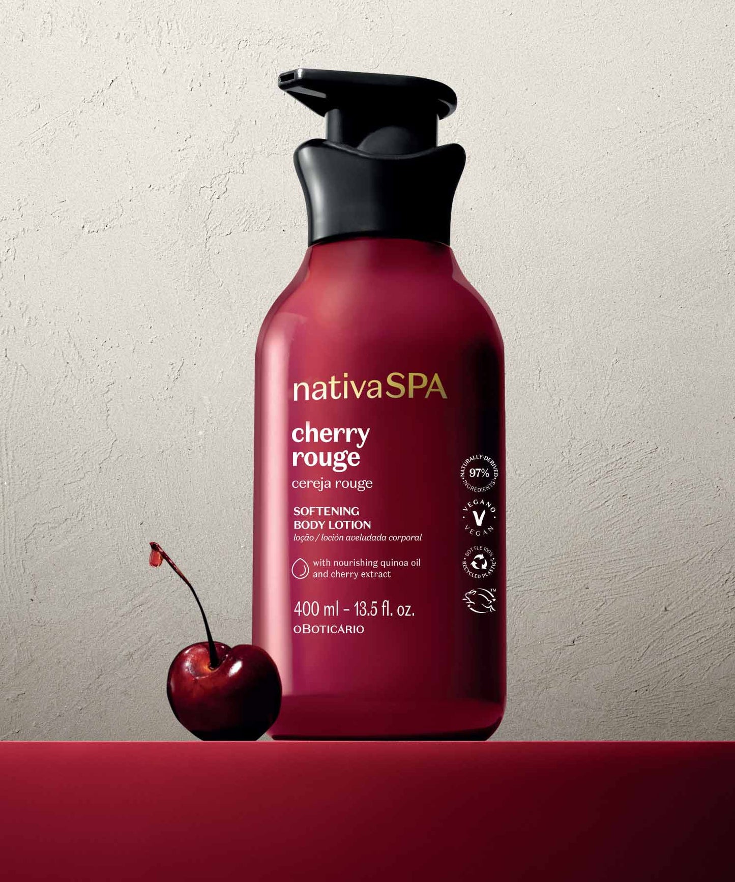 Nativa Spa Cherry Rouge Body Lotion 400ml- Nativa Spa
