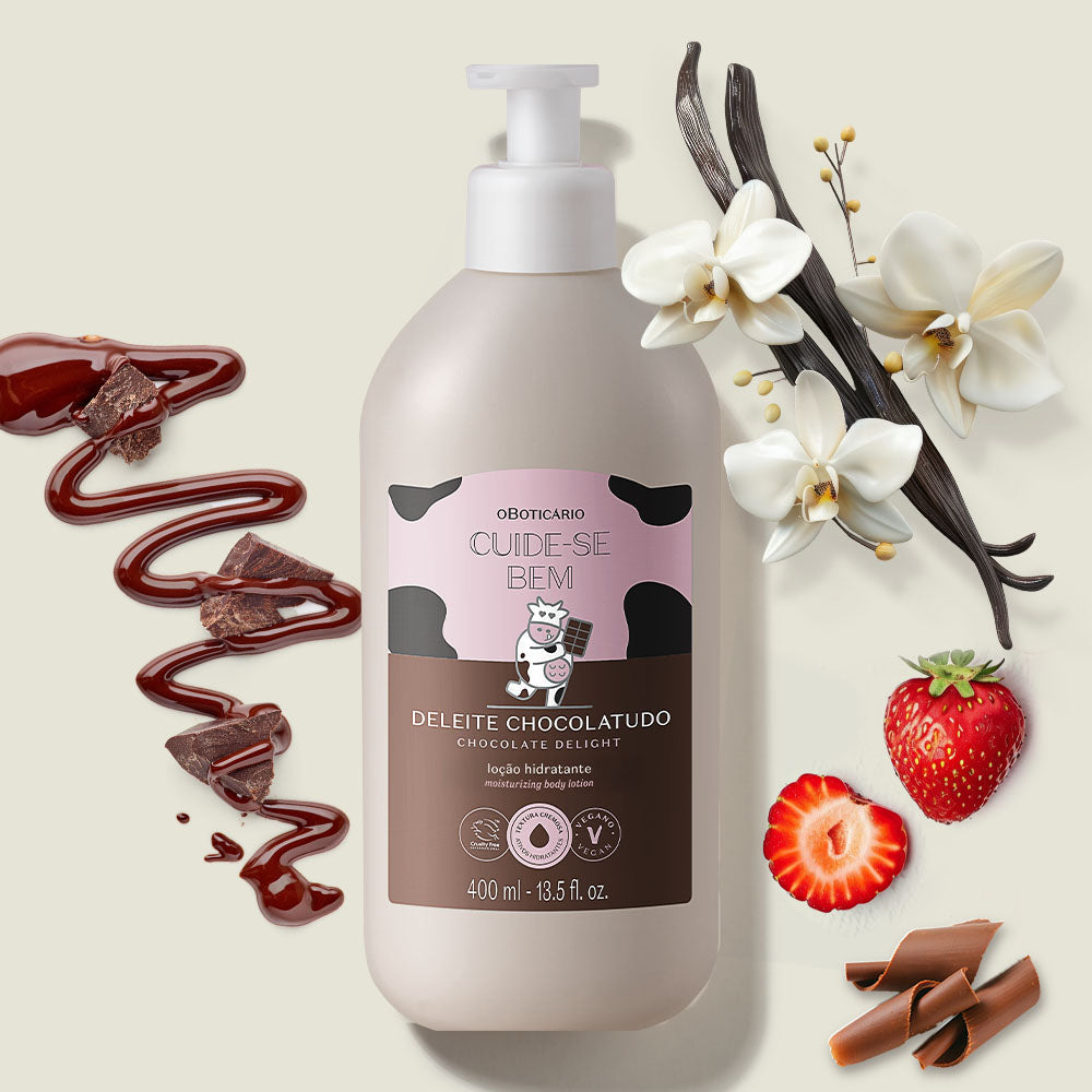 Cuide-se Bem Delight Chocolate Moisturizing Body Lotion 400ml