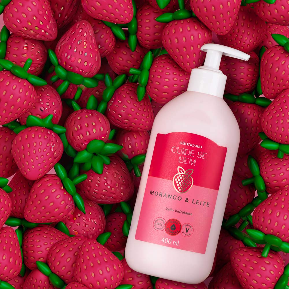 Moisturizing Body Lotion Take Care of Yourself Strawberry and Milk 400ml