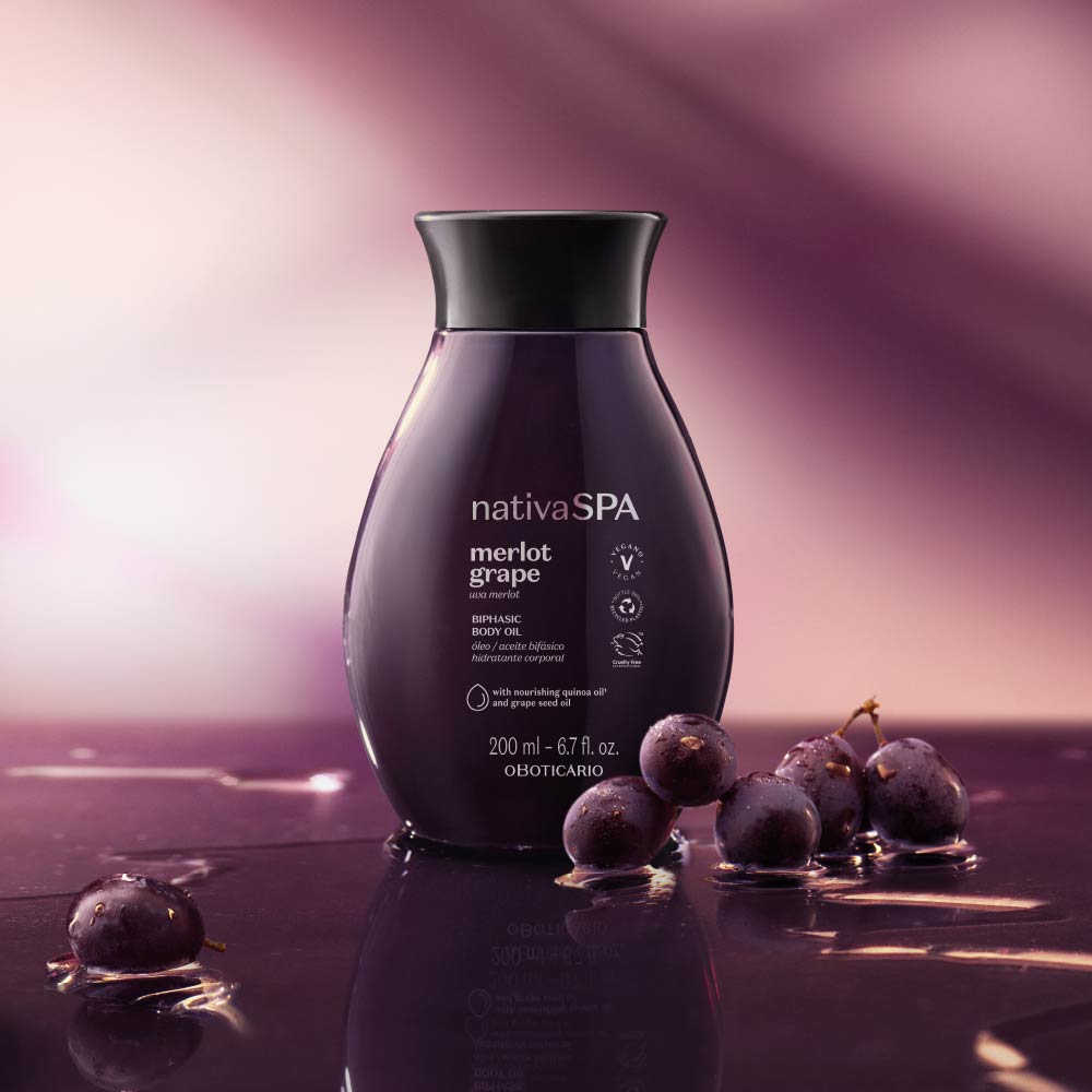 Nativa Spa Merlot Grape Biphasic Moisturizing Body Oil, 200ml