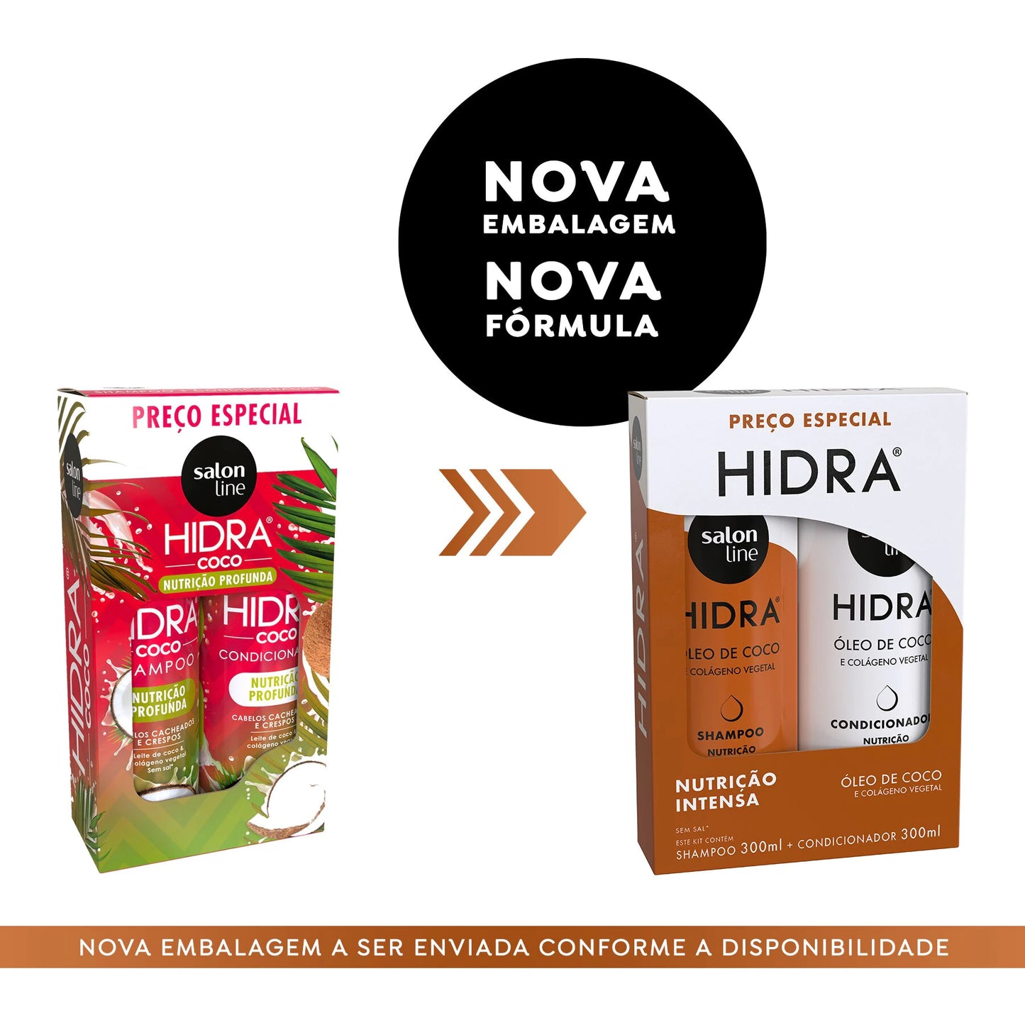 Salon Line "Hidra Coconut Oil" Kit Shampoo + Conditioner