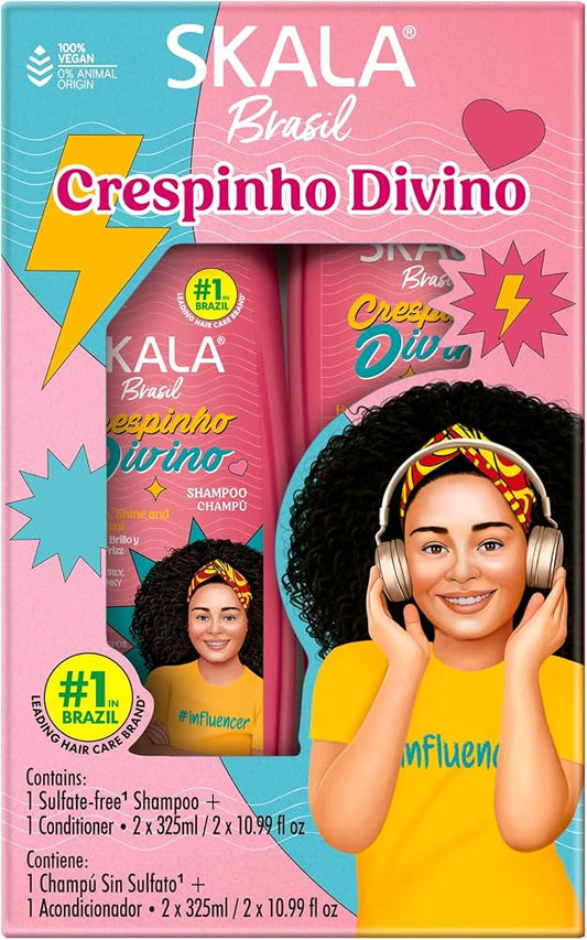 Skala Crespinho Divino – Shampoo 325ml + Conditioner 200ml Kit