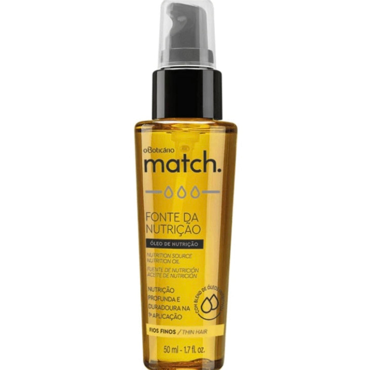 O Boticario Match Nutrition Source Oil for fine Hair - 50ml