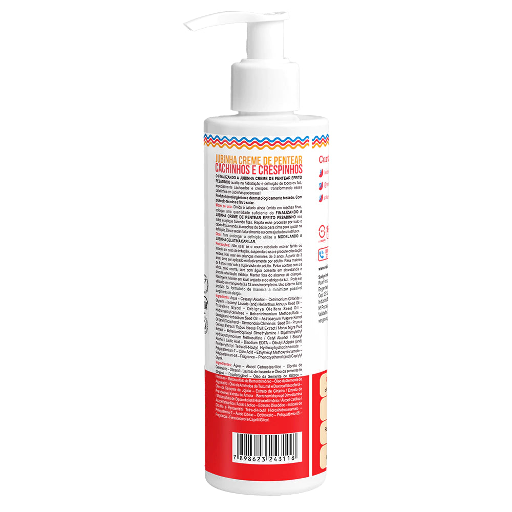 Styling Cream to Finish the Jubinha Hair with a Heavy Effect for Curls and Coils - 300ml