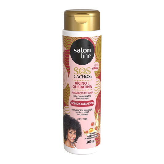 Salon Line "SOS Cachos" Castor Oil and Keratin Conditioner - 300ml