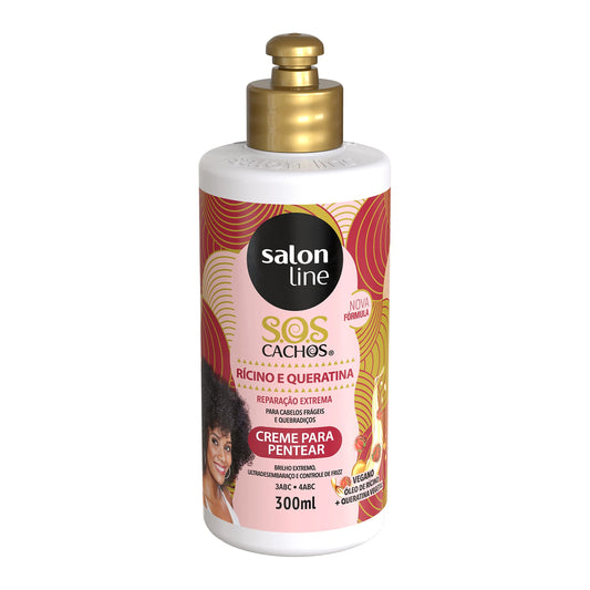 Salon Line "SOS Cachos" Castor Oil and Keratin Combing Cream - 300g