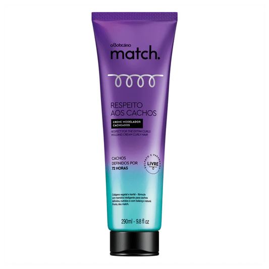 O Boticario Match Respect for the Curls - Molding Cream for Curly Hair - 290g