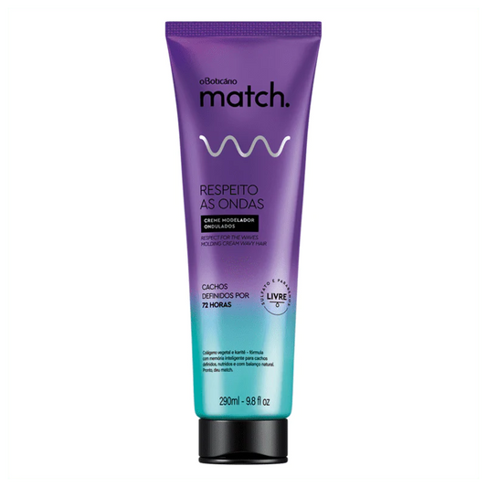 O Boticario Match Respect for the Curls - Molding Cream for Wavy Hair - 290ml